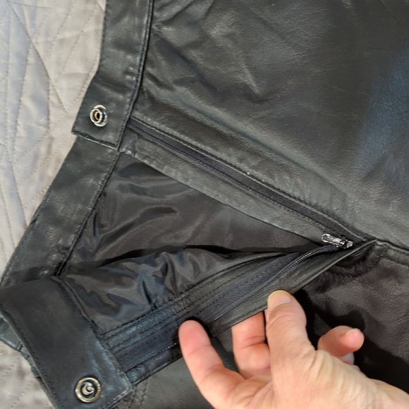 Vintage Express leather mini skirt 4/6 - Picture 4 of 11